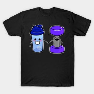 BFF Cute Protein Shaker And weights T-Shirt